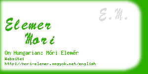 elemer mori business card
